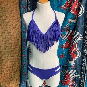 L *Space Fringe Purple Bikini